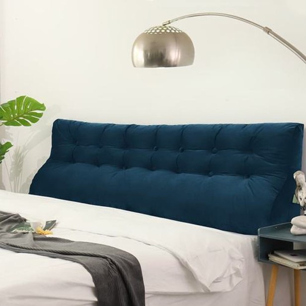 Granatowa Poduszka Velvet 200cm