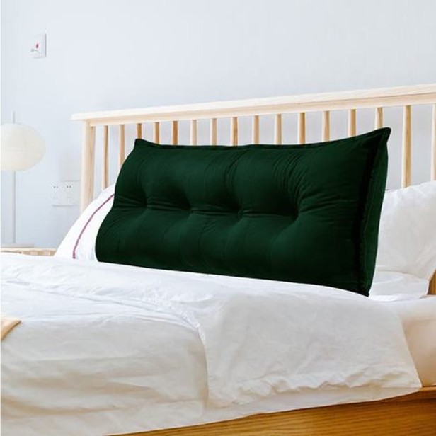 Aksamitna Poduszka Butelkowa Zieleń 120cm