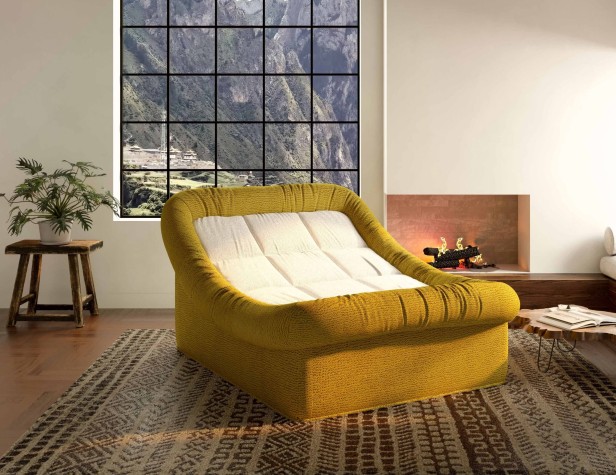 Aksamitna Leżanka Duo, aranżacja w salonie