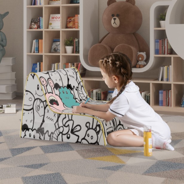 Dziewczynka kolorująca Miękka Sofa Graffiti dla Dzieci