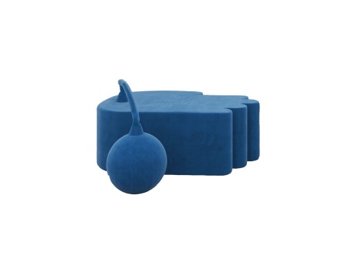 Nowoczesna Niebieska Pufa