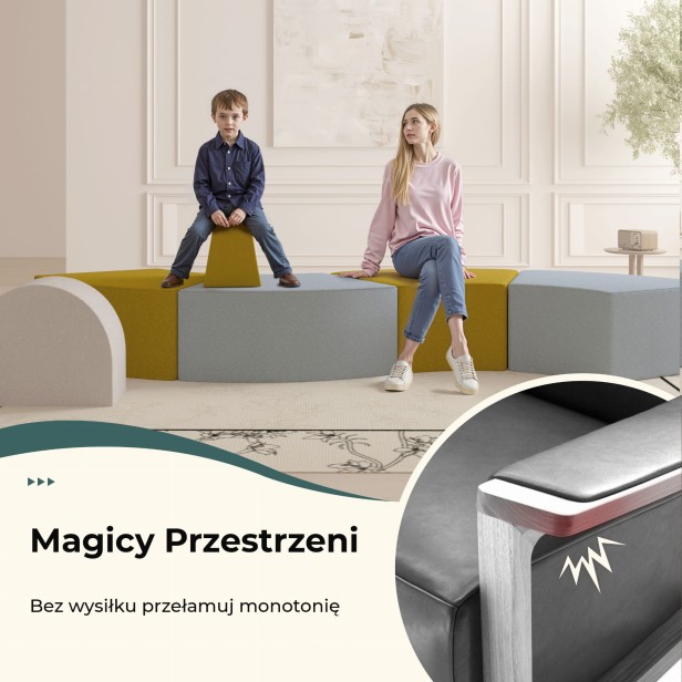 Designerskie Pufy Modułowe, magicy przestrzeni
