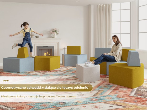 Designerskie Pufy Modułowe, budowa