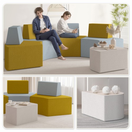 Designerskie Pufy Modułowe, aranżacje