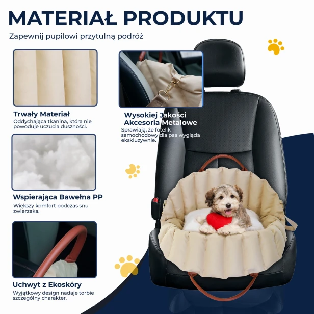 Luksusowa Torba dla Zwierząt, materiał produktu.