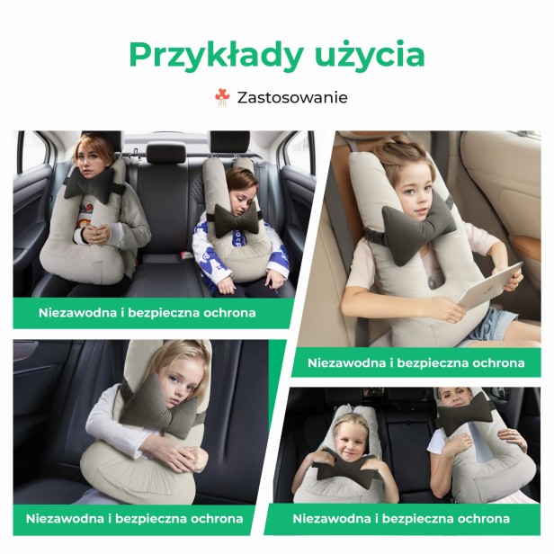 Komfortowa Poduszka Podróżna, przykłady użycia.