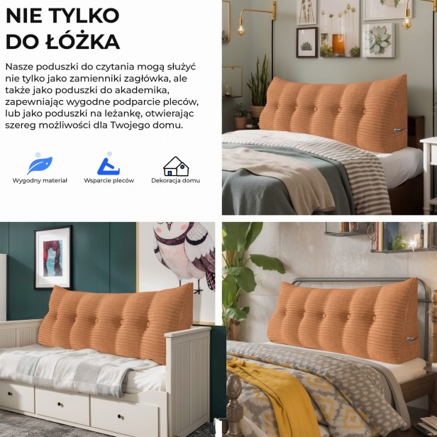 Trójkątna Poduszka Sztruksowa Brzoskwiniowa, możliwości wykorzystania.