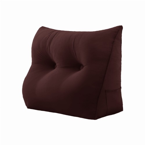 Trójkątna Poduszka Velvet Czekoladowa