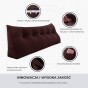 Trójkątna Poduszka Velvet Czekoladowa, detale produktu.