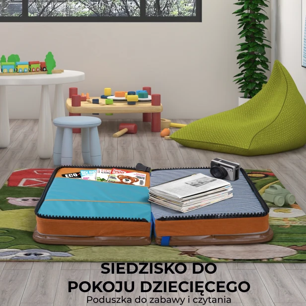 Siedzisko Książka, aranżacja w pokoju dziecięcym