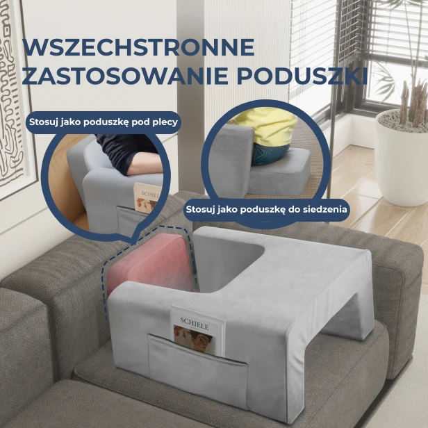 Poduszka Relaksacyjna 2w1 RelaxPillow – Stolik &amp; Oparcie, rodzaje zastosowań