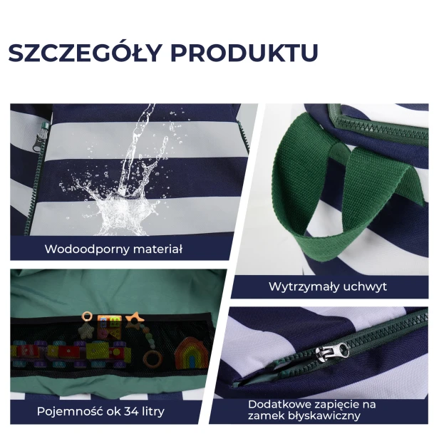 Pojemnik na Zabawki i Mata do Zabawy 3w1, szczegóły produktu