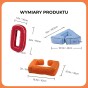 Zestaw 3 Oryginalnych Poduszek Dekoracyjnych Ogniwa, wymiary produktu