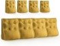 Zestaw 4 Modułowych Poduszek Lędźwiowych – żółty Len, Pikowane i Ergonomiczne.