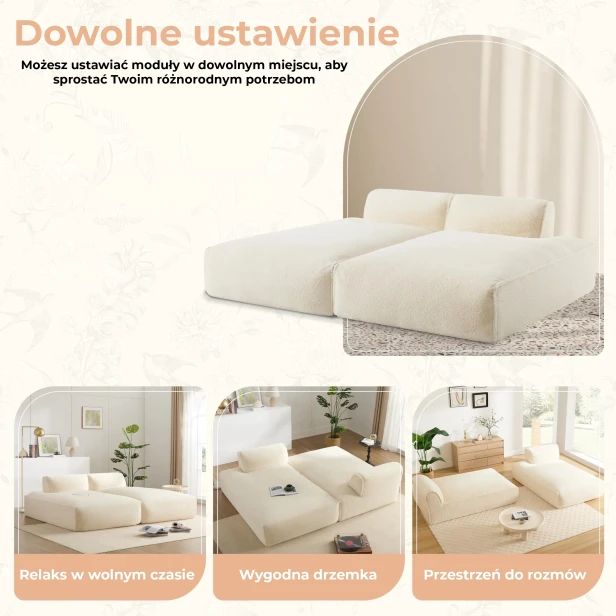 Sofa Modułowa CloudForm - Granat. Rodzaje aranżacji.